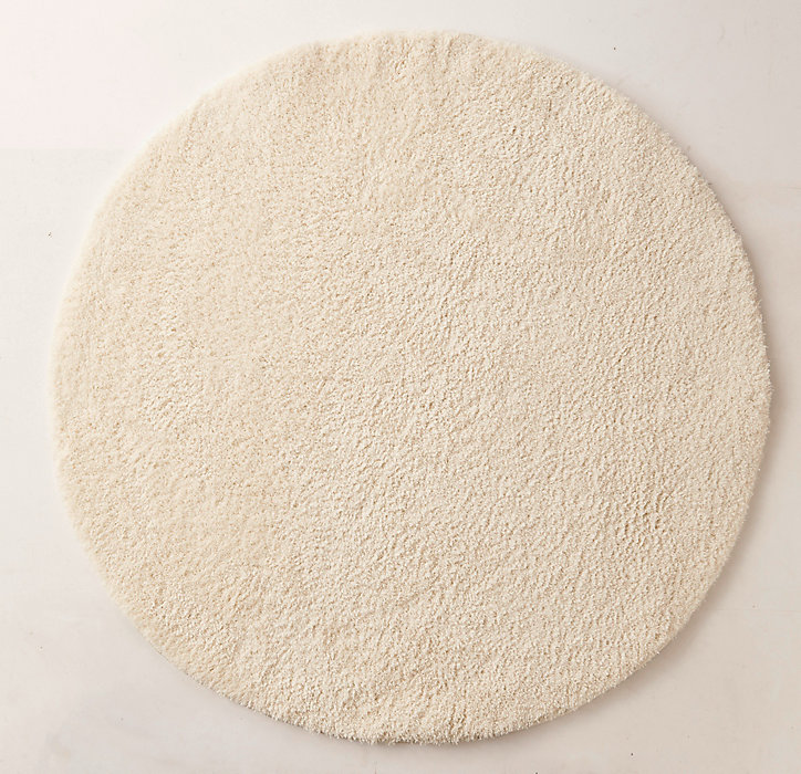 Tapis rond microfibre Markky ⌀120 cm blanc