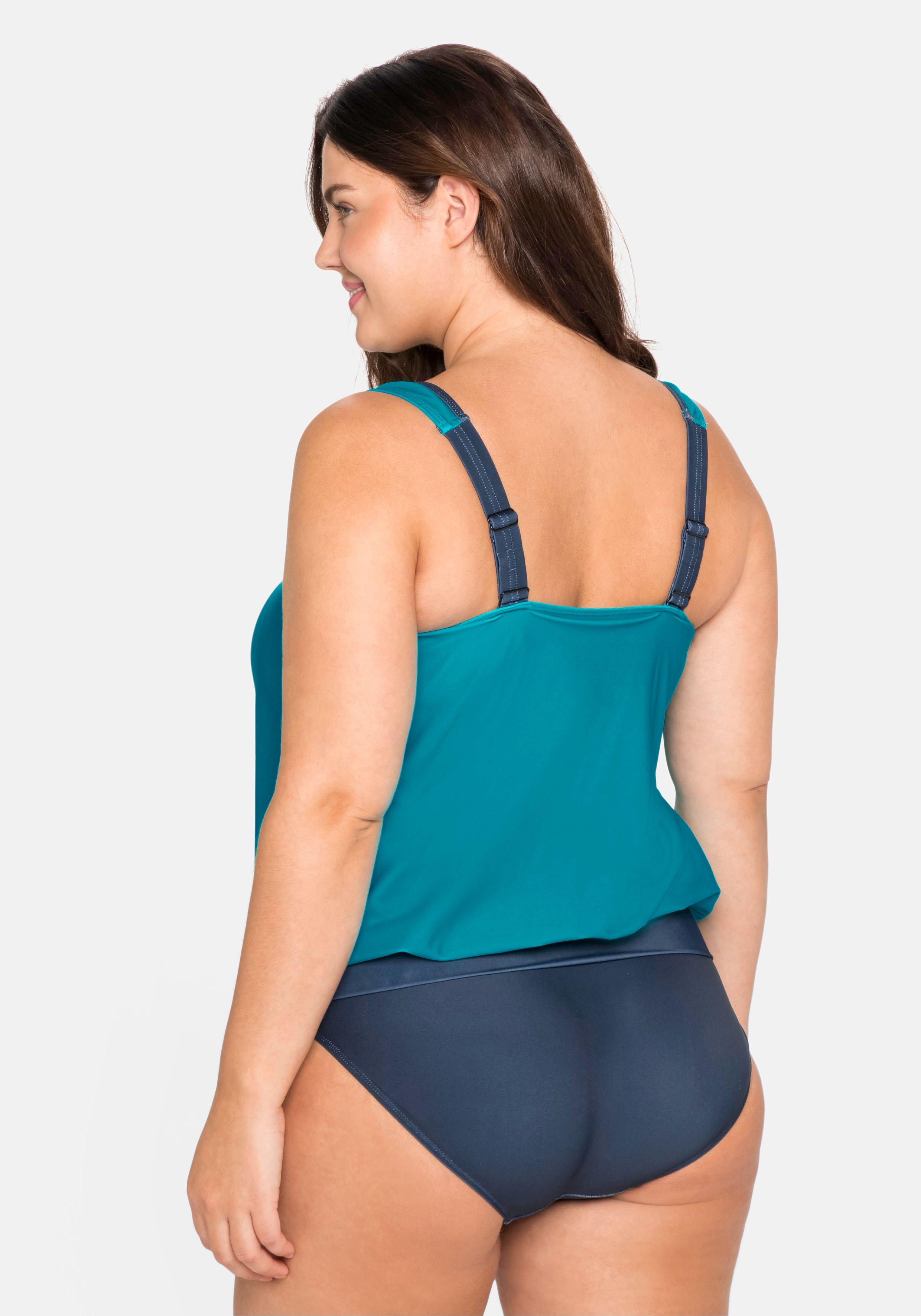 Tankini-Oberteil in Oversized-Form, elastischer Bund