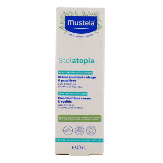 Crème émolliente pour le visage Mustela Stelatopia