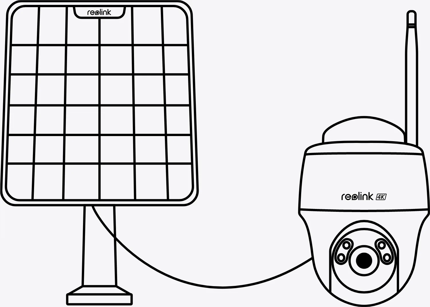 Reolink Argus Series B440 avec panneau solaire Caméra de surveillance