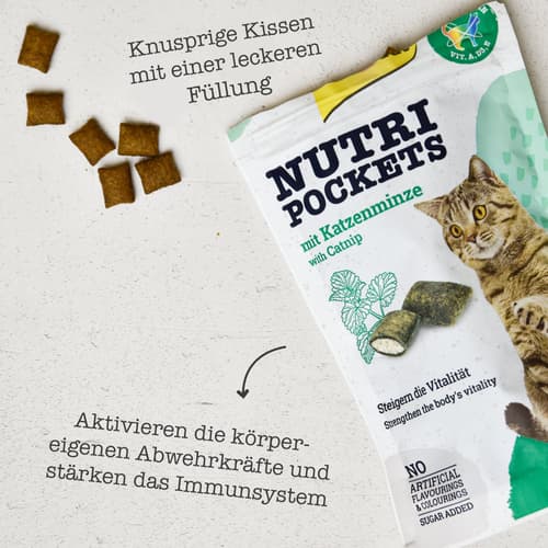 GimCat Nutri Pockets Multi-Vitamin & Katzenminze 60 g