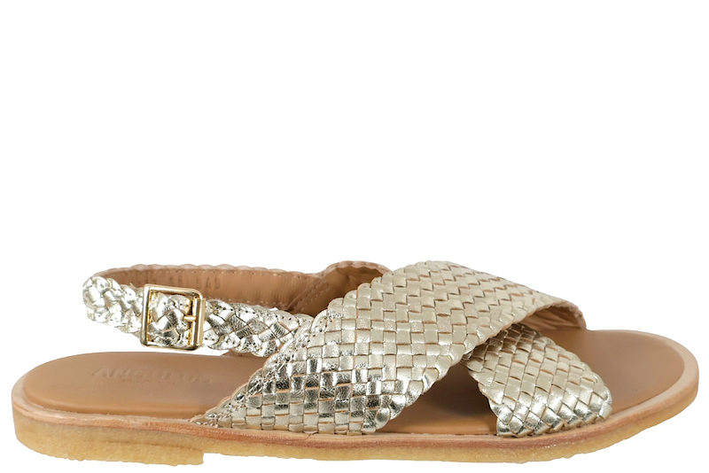 ANGULUS SANDAL I GULDFARVET SKIND