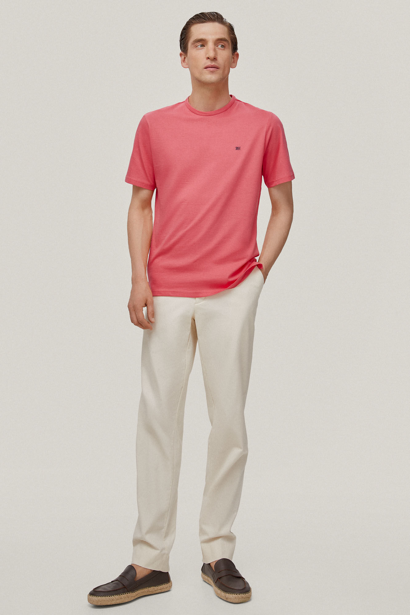 Camiseta básica - Coral