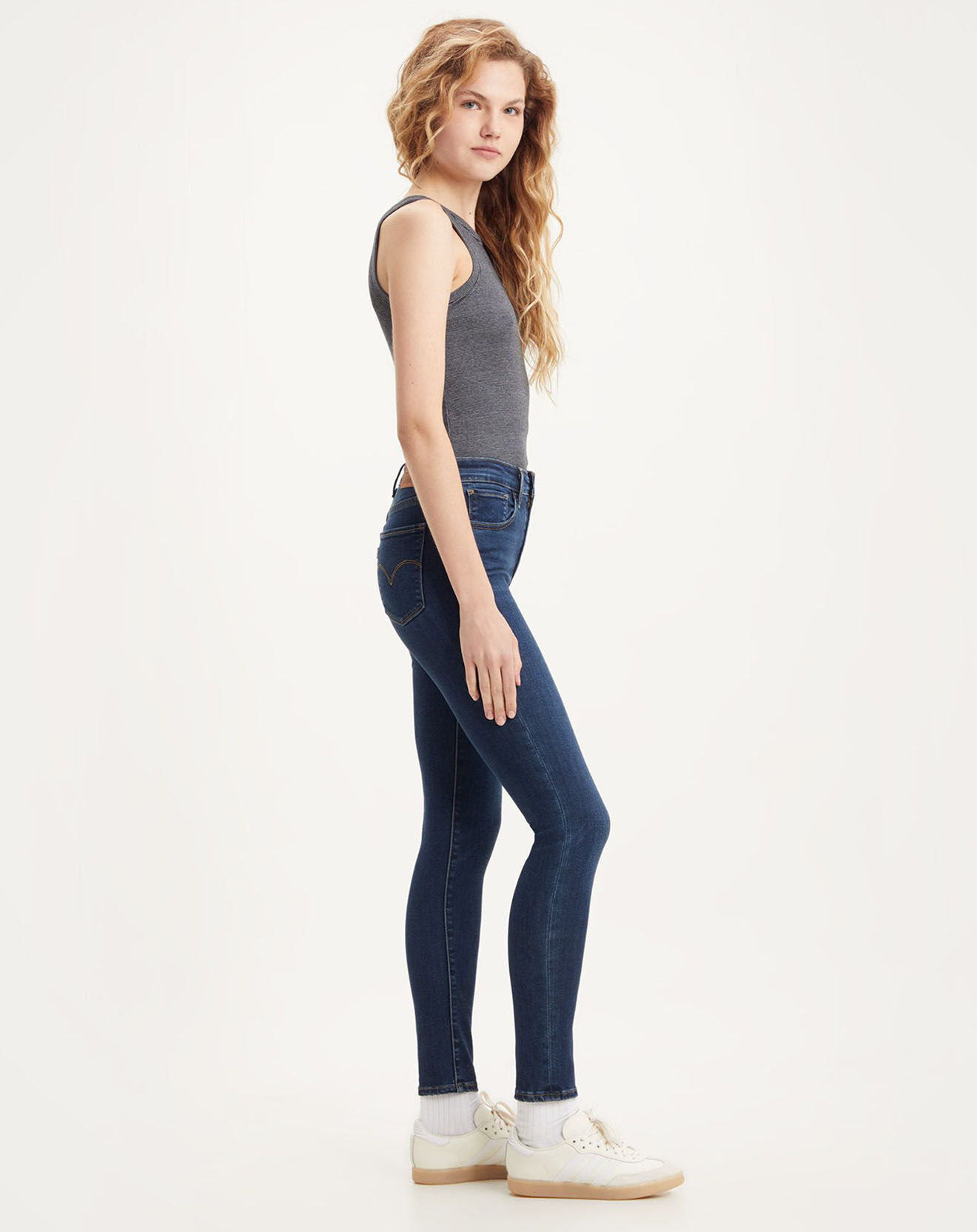 Levi's® Jean 721 High Rise Skinny taille haute bleu brut