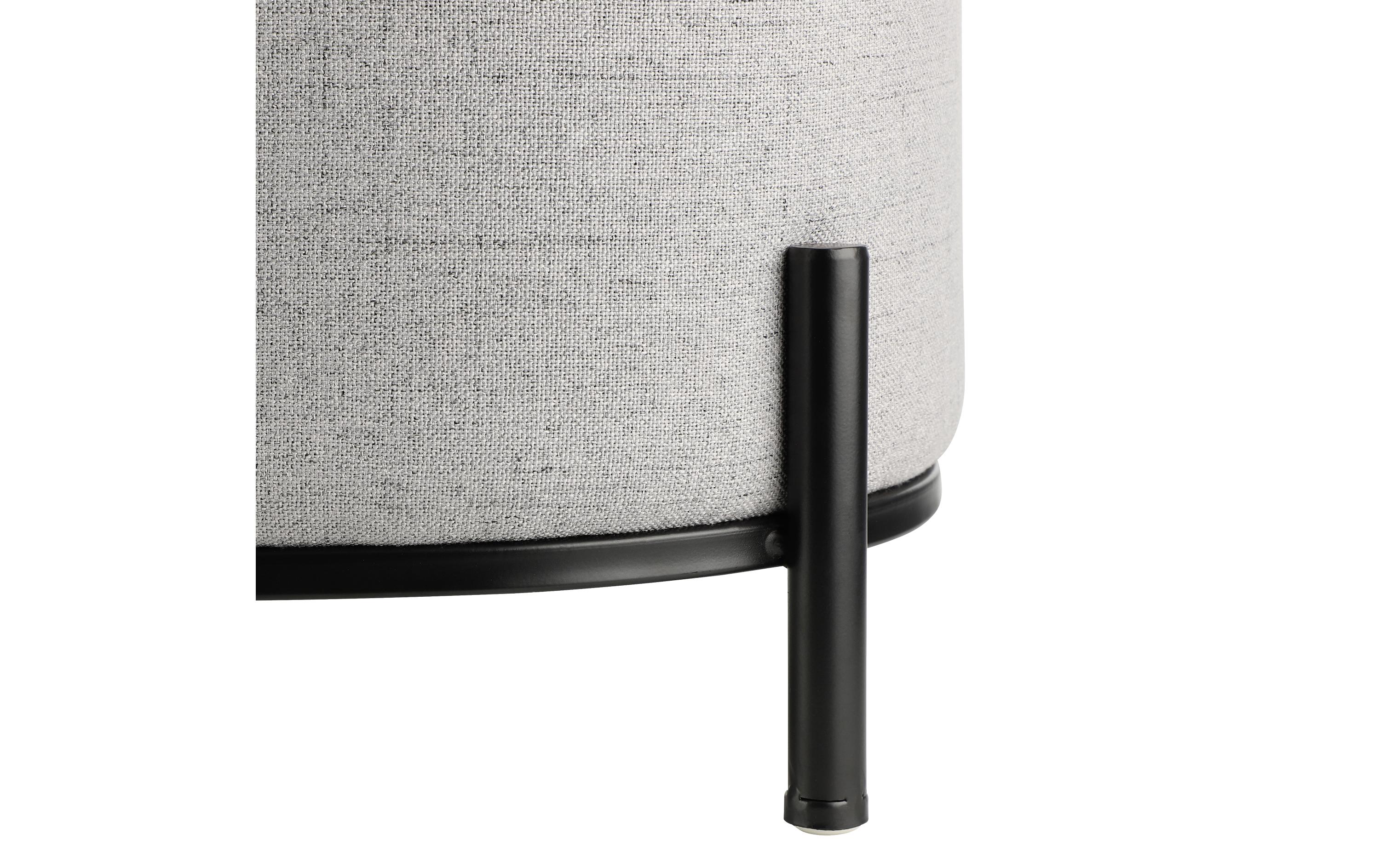 Hocker Mashike 38 x 41 cm, Grau<br>Schlichter grauer Hocker aus Leinen