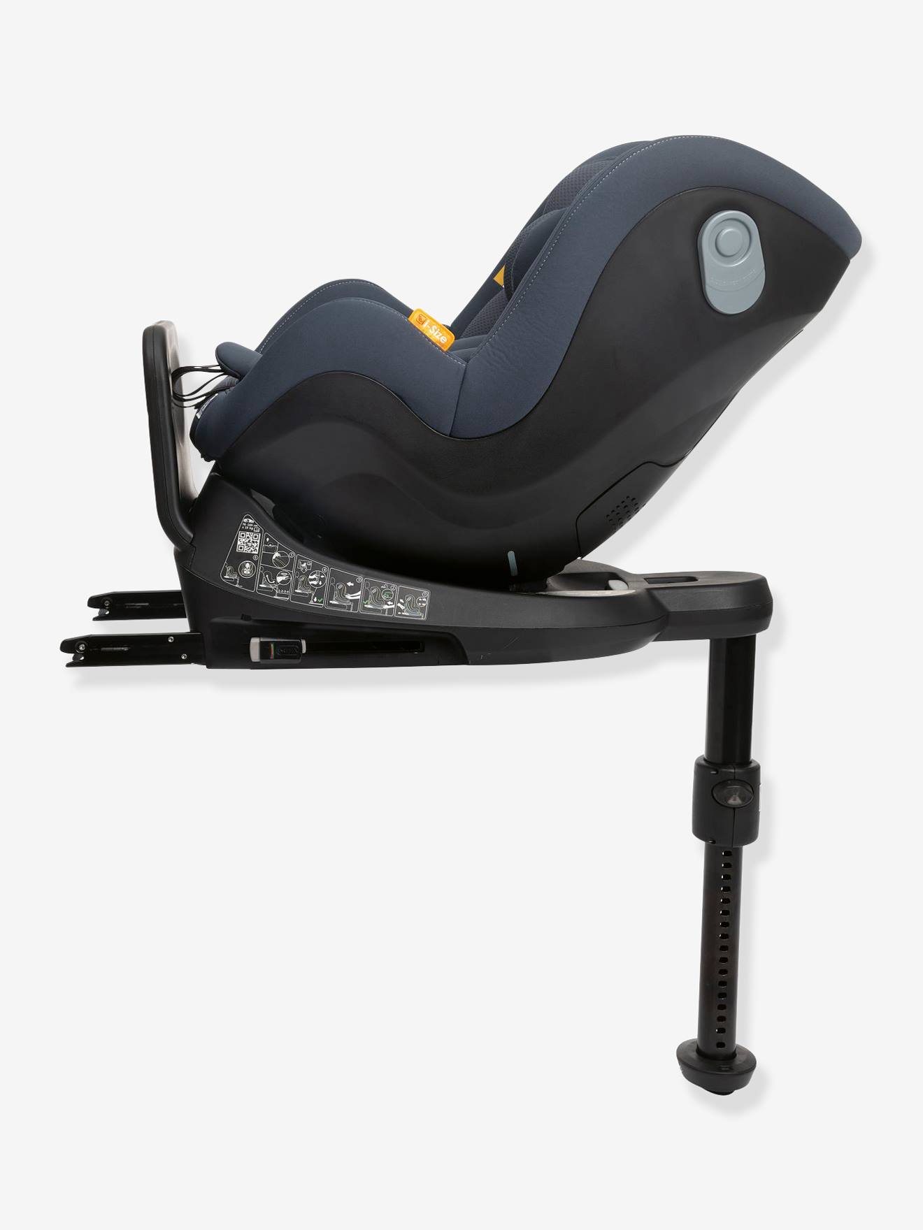 Cadeira auto giratória CHICCO Seat2Fit i-Size, 45 a 105 cm, equivalente ao grupo 0+/1, cinza