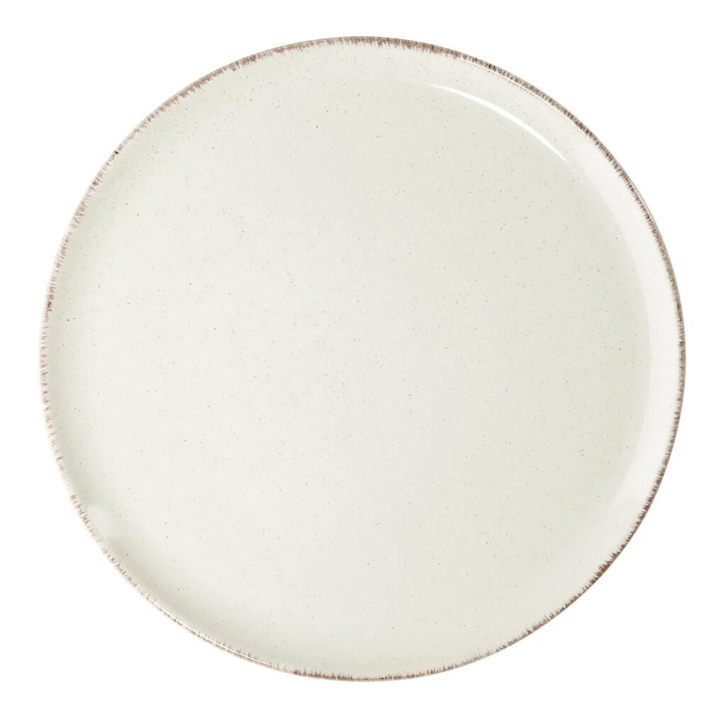 Assiette plate Lisbonne en grès beige Ø27cm