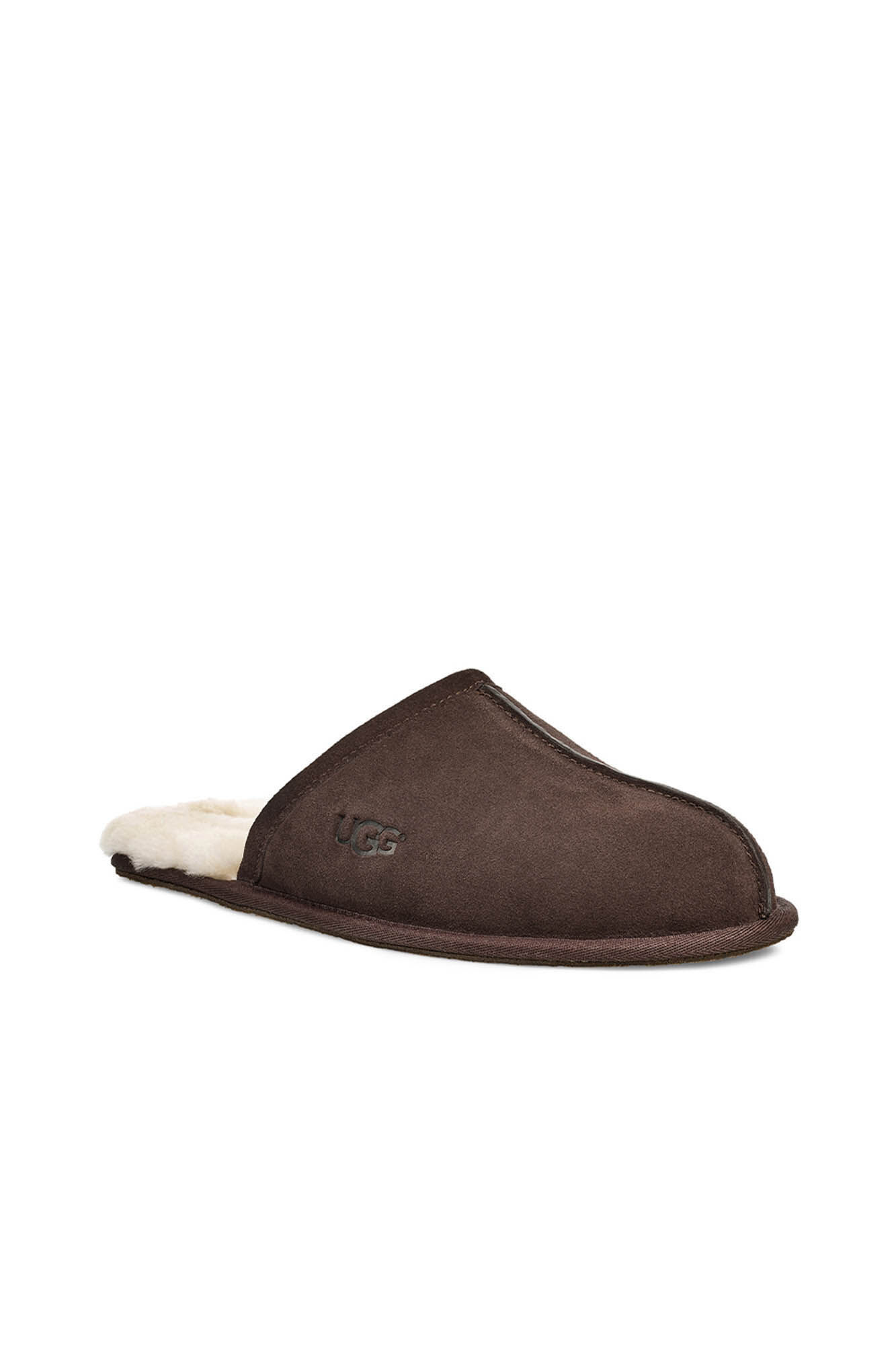 Chinelo UGG de camurça com bico aberto - Marrom escuro