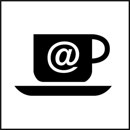Pictogramme d'information - Cybercafé - ISO 7001 - Gravoply