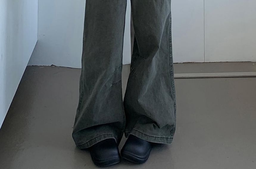 Chisan - High Rise Ruffle Asymmetrische Wijde Broek
