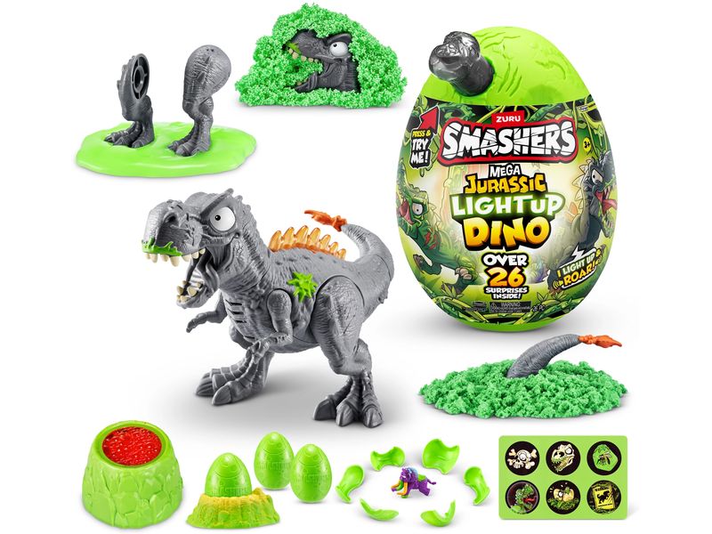 Zuru Sammelfigur Smashers Mega Jurassic Light up Dino assor Spielzeugfigur