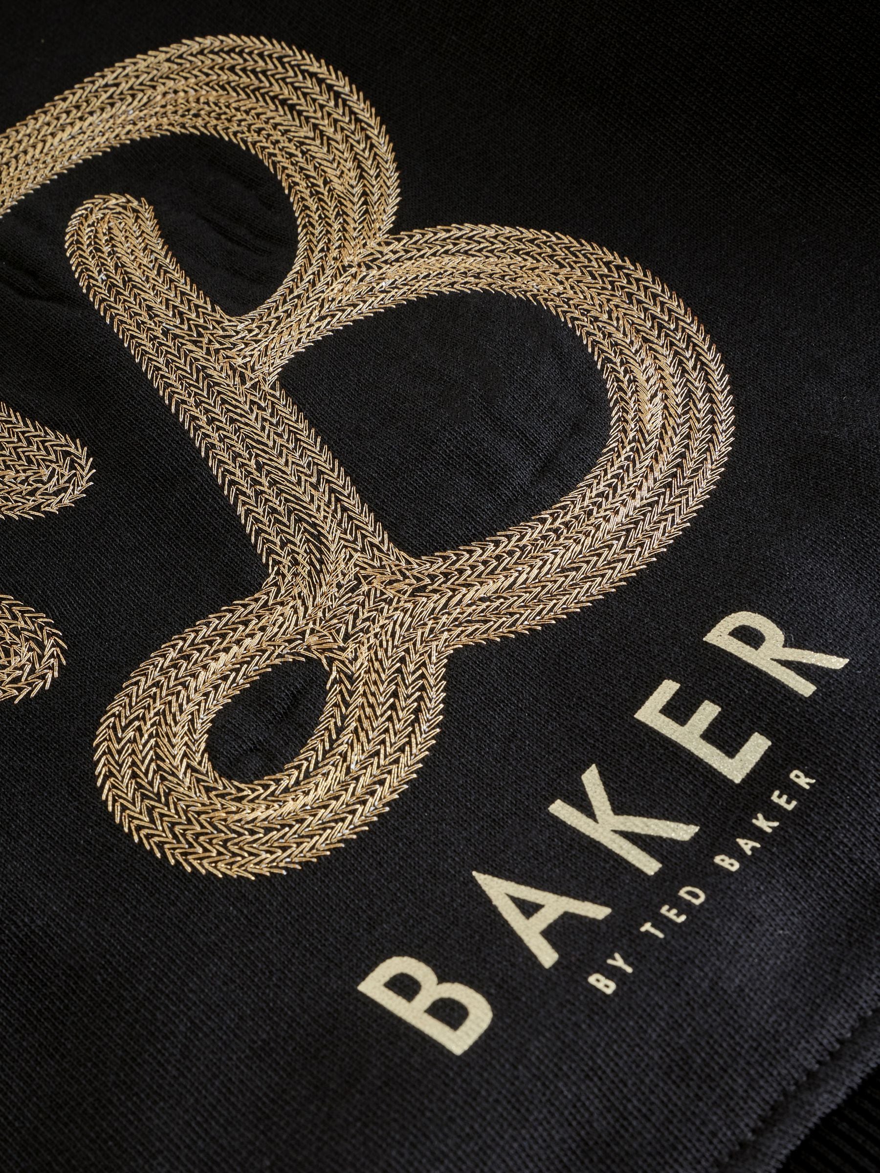 Zwart - Baker by Ted Baker 2 Piece Varsity Sweater and Wide Leg Joggers Set