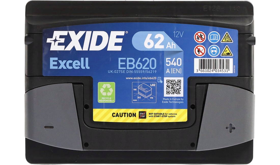 Batteri 12V 62Ah