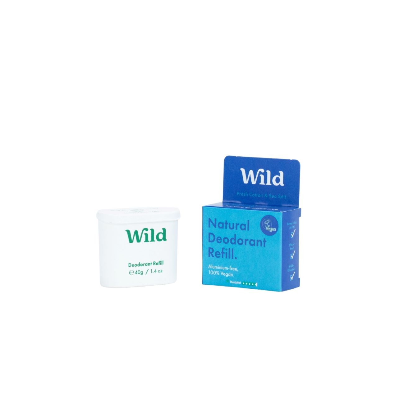 Wild Deodorant Men's Cotton & Sea Salt Refill