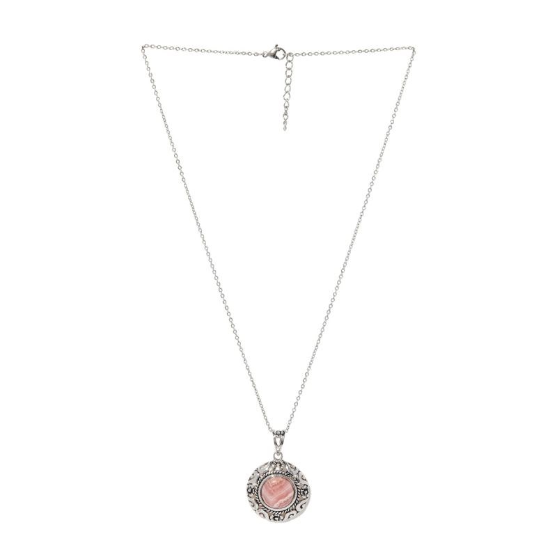 Pendentif argent massif et pierre naturelle