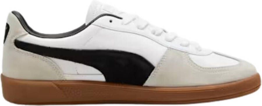 Puma Palermo Lth White Vapor Gray Gum Wit Leer Lage sneakers Unisex