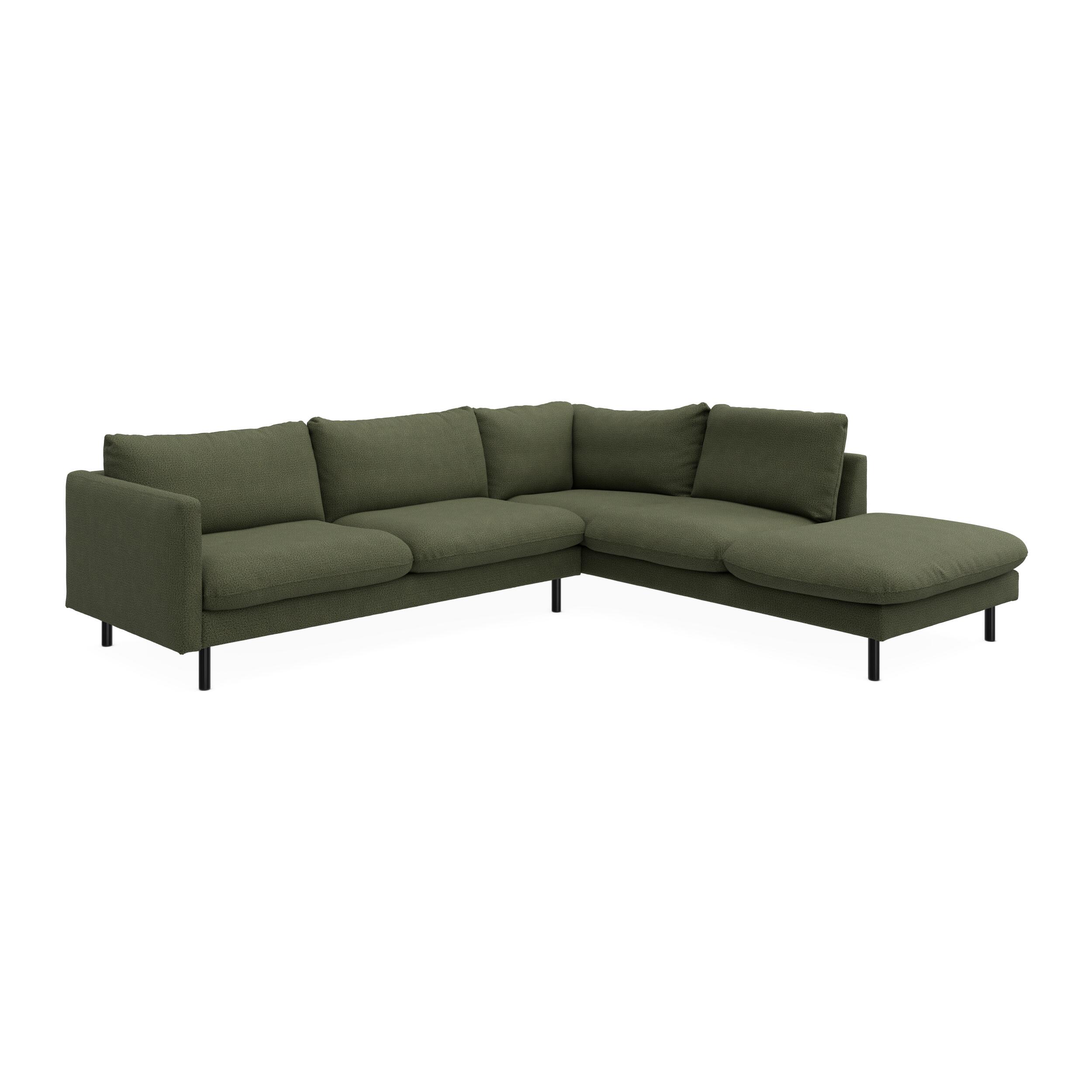 Bjorn højrevendt sofa med pufafslutning