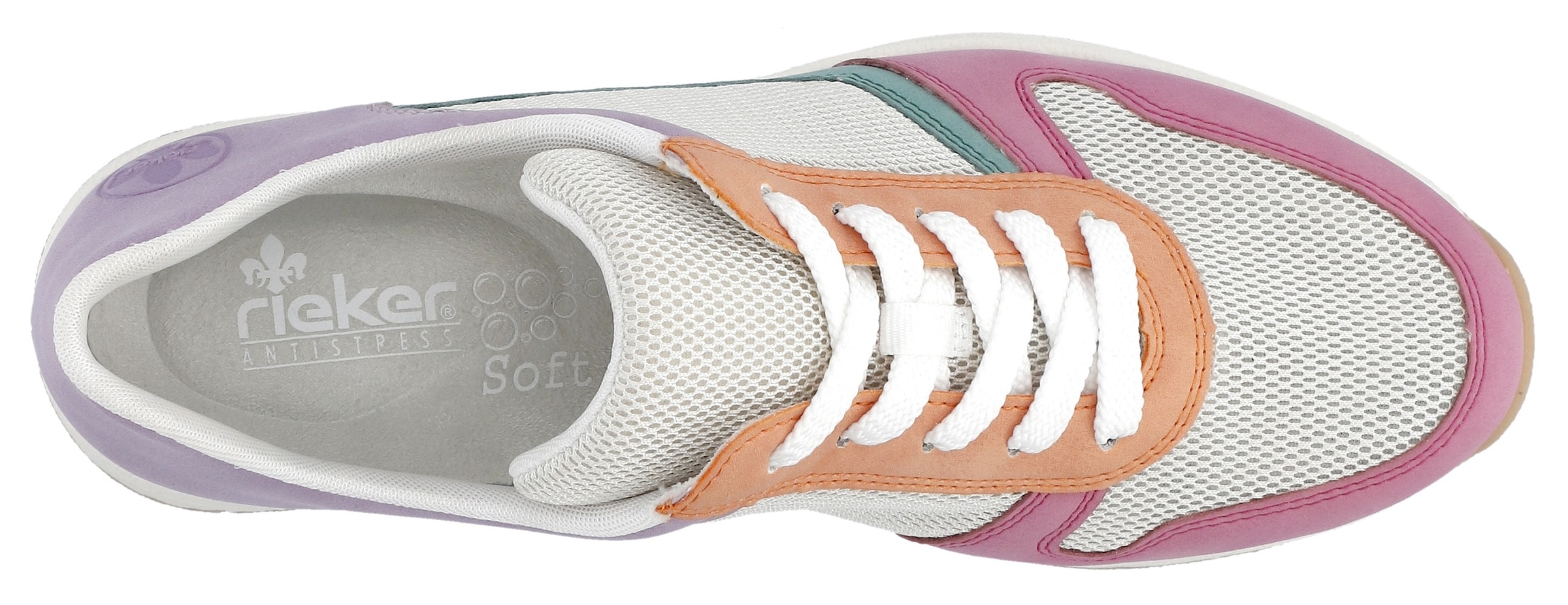 Rieker Wedgesneaker »vegan«  herausnehmbarer Soft-Einlage, Freizeitschuh, Halbschuh, Schnürschuh