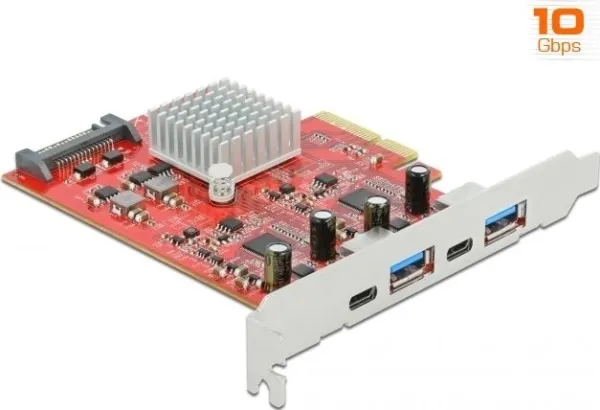 Delock - USB-adapter - PCIe 3.0 x4 - USB 3.2 Gen 2 x 2   USB-C 3.2 Gen 2 x 2