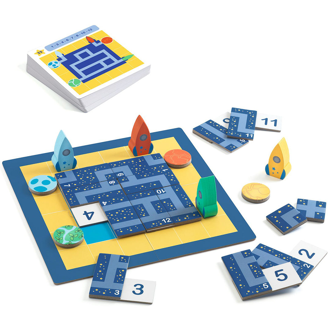 djeco puzzelspel sologic - rocket track