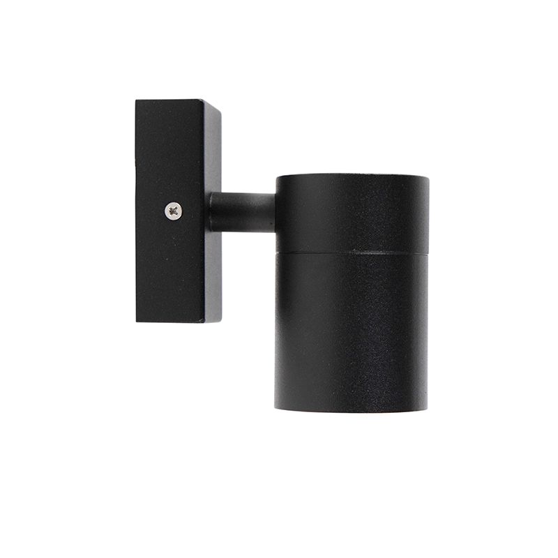 Set van 2 buitenwandlamp zwart RVS IP44 - Solo