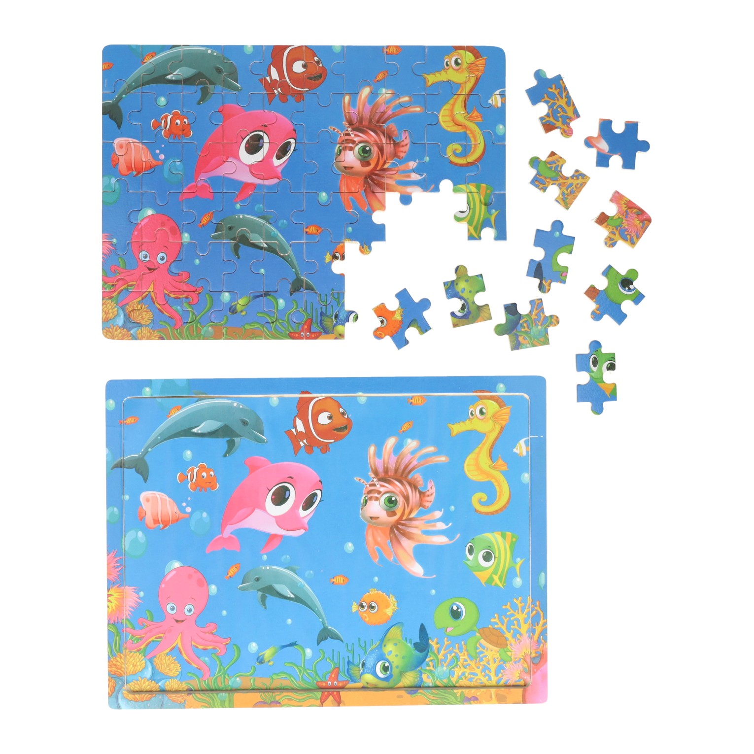 Houten Legpuzzel Zeedieren, 60st.
