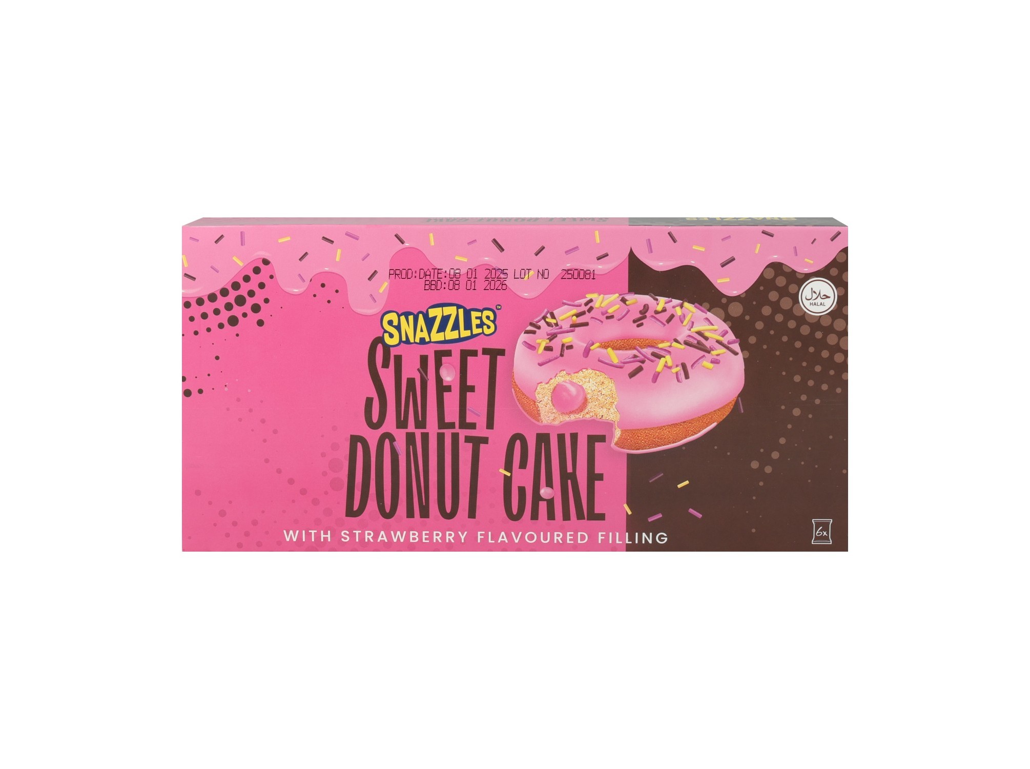 BOLOS SNAZZLES DONUT STRAWBERRY 6X40G
