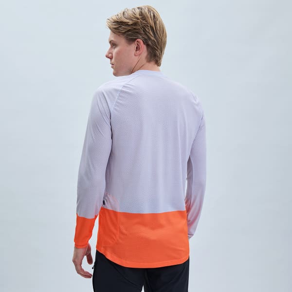 Maillot VTT POC MTB PURE LS JERSEY GRANITE GREY/ZINK ORANGE