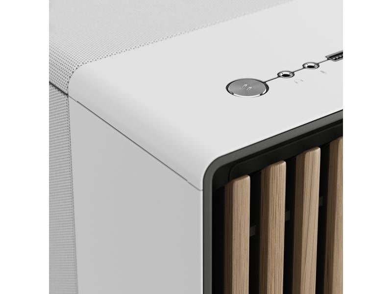 Fractal Design PC-Gehäuse North XL Weiss Elegantes Gehäuse mit offener Front aus echtem Eichenholz