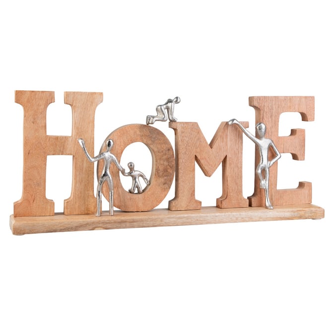 Schriftzug - Home - mit Männchen - ca. 60,5 x 7,5 x 25 cm