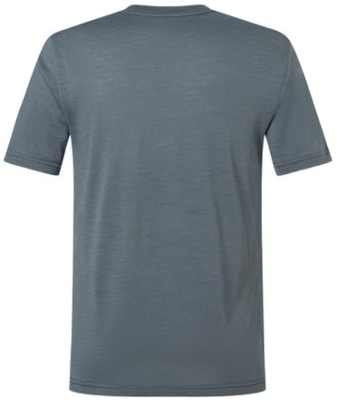 BICYCLE NOMAD BIO Herren-Kurzarm-Merino-Shirt  turbulence bluevintage khaki melange  XL