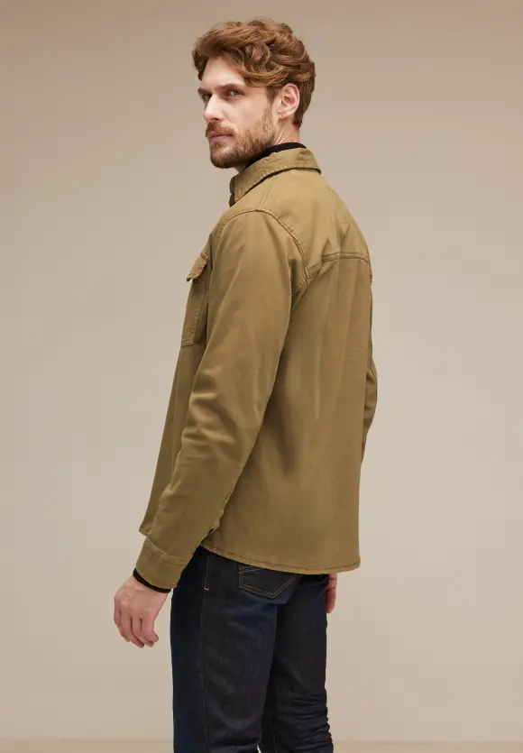Twill Overshirt - warm dune brown