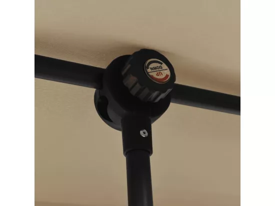 Parasol d'extérieur avec mât en aluminium 2x1,5 m Taupe