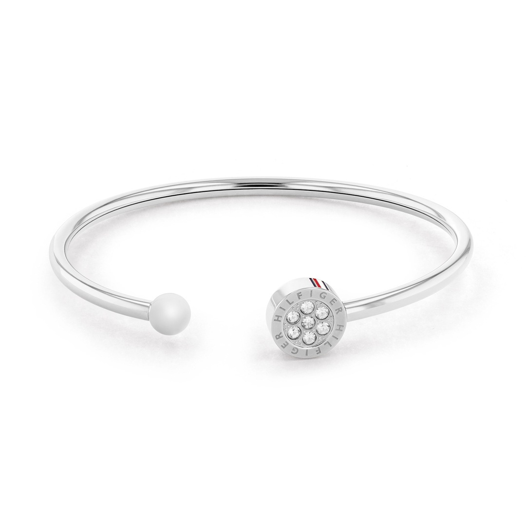 Tommy Hilfiger Armreif Silbrig mit Kristallen