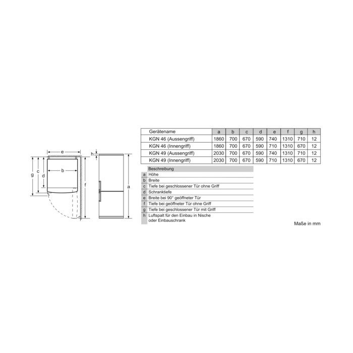 Siemens Kühl-Gefrier-Kombination iQ300 KG49NXIEP Edelstahl