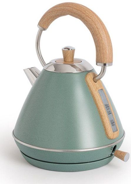CREATE Waterkoker Retro 1200 Watt 1 Liter RVS BPA vrij Elektrisch Antikalk Sage Kettle Retro