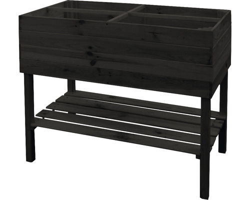 Verhoogd tuinbed op palen promadino incl. folie 100 x 50 x 80 cm antraciet
