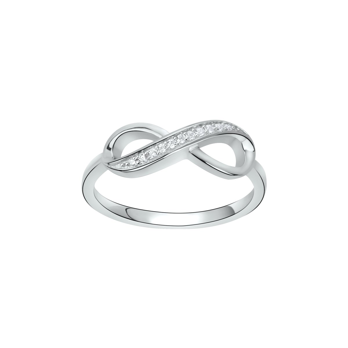 Bague en Argent avec oxyde de zirconium blanc