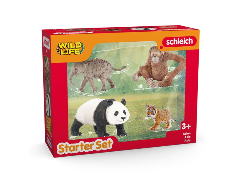Schleich Spielfigurenset Wild Life «Asien» Starter-Set Spielzeug-Tierfiguren