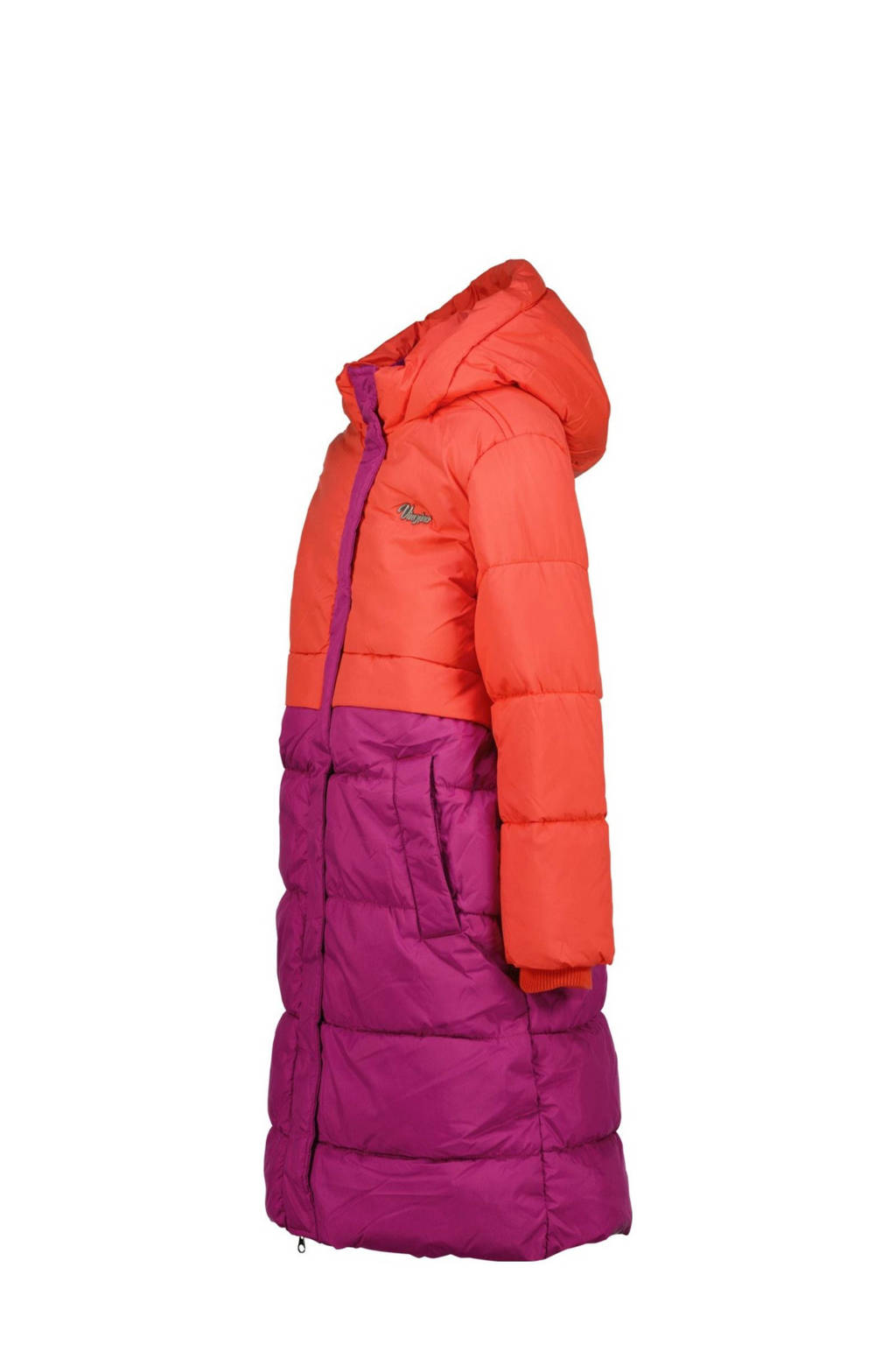 Vingino gewatteerde winterjas Tessie fuchsia/oranje