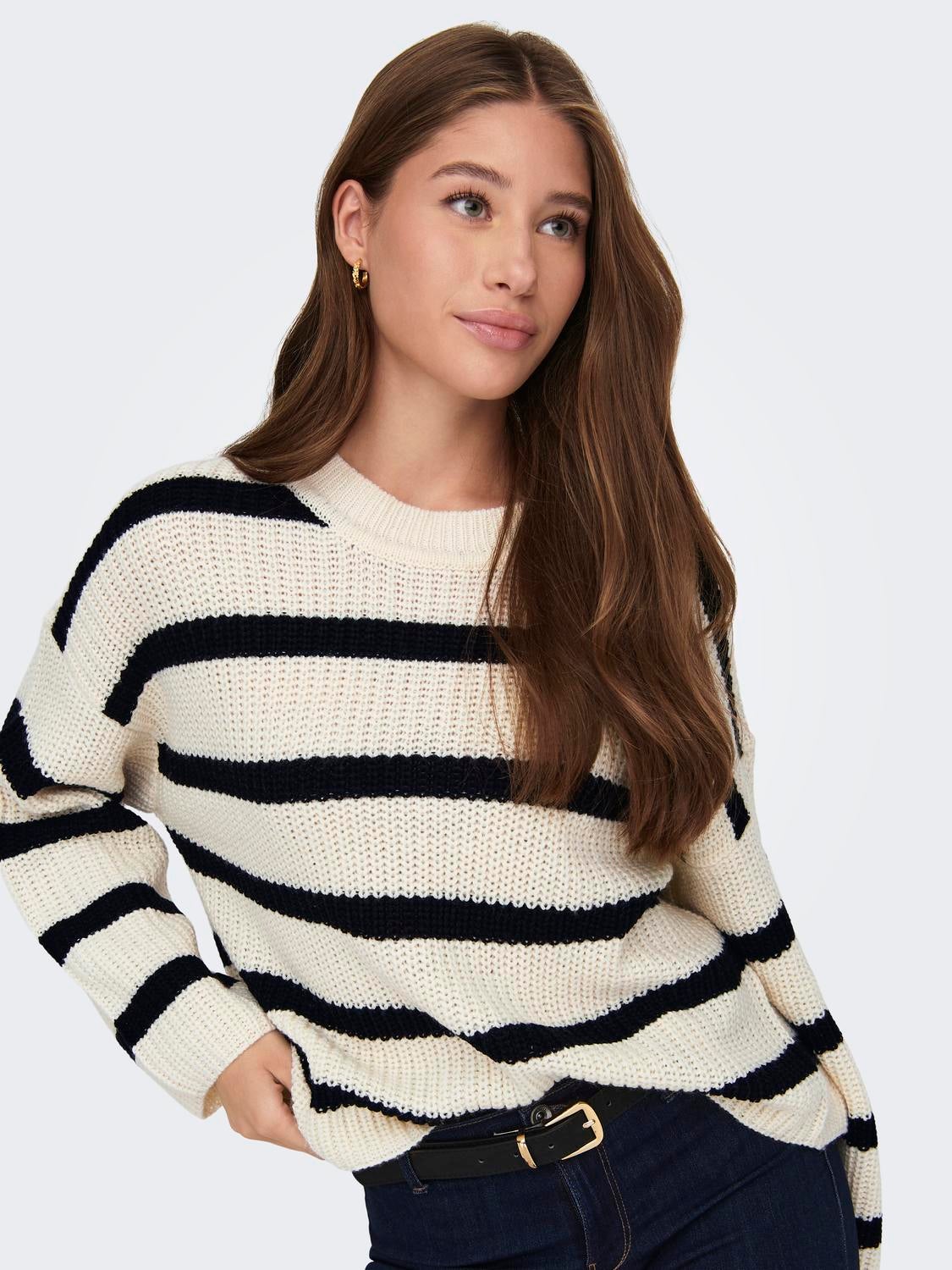 JDYJUSTY Strickpullover Eggnog