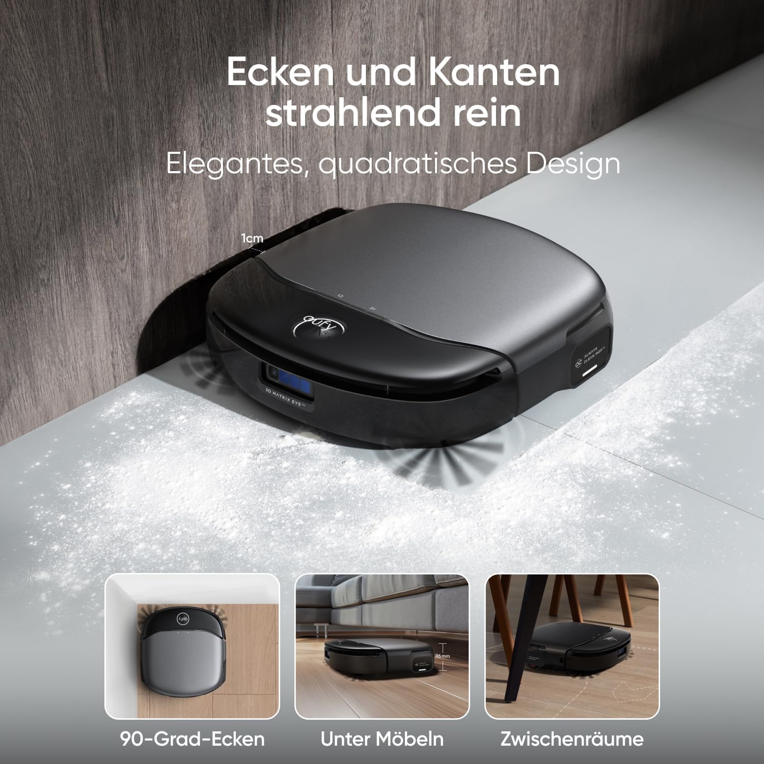 eufy Saug- & Wischroboter S1 Pro HydroJet - 2-in-1, Eco-Clean-Ozon, Starke Saugleistung, intelligente Hinderniserkennung, automatische Wischrollenreinigurng & trocknung, Selbstentleerung