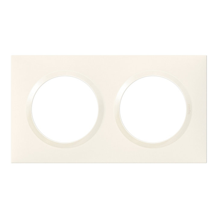 Plaque de finition double Legrand Dooxie Blanc