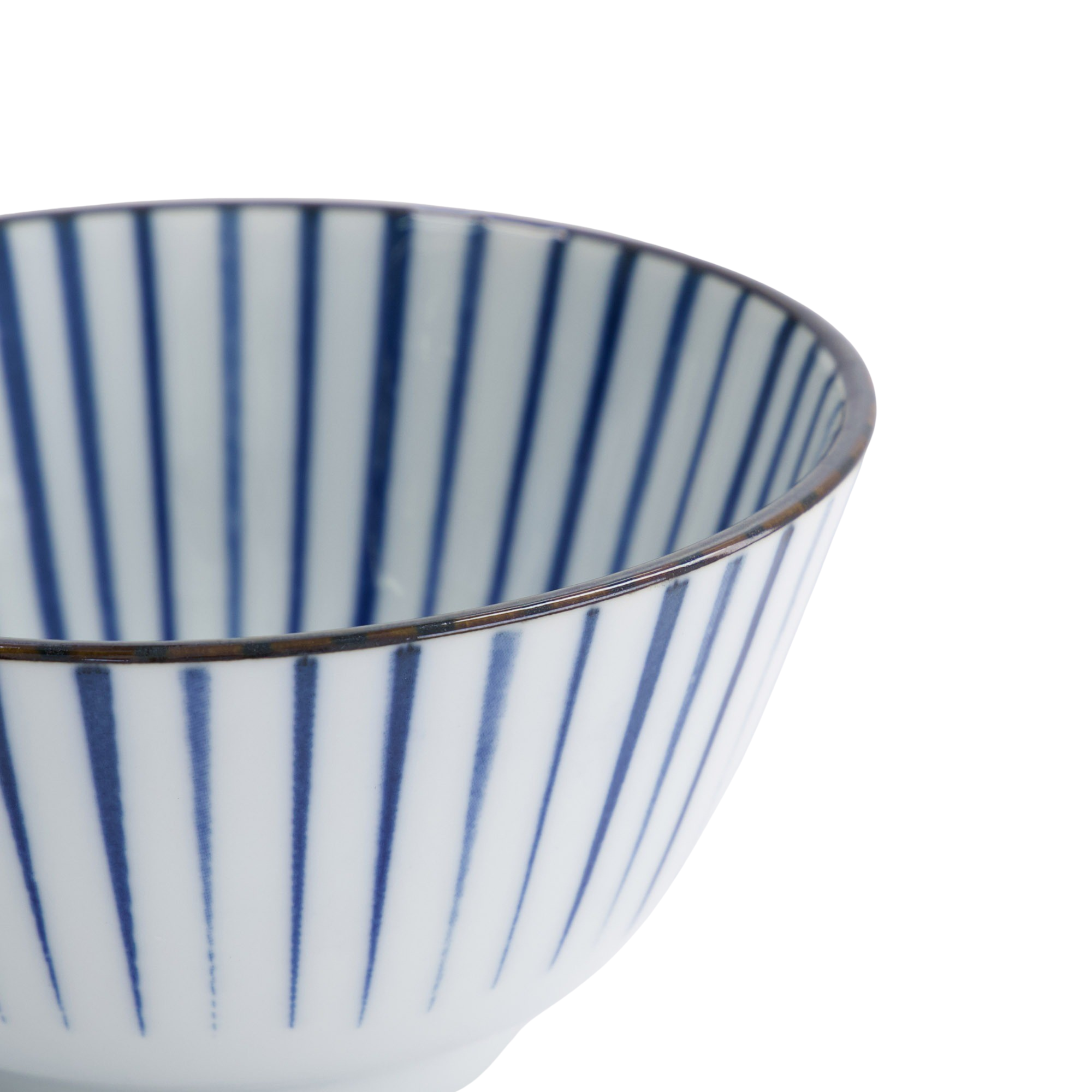 Tokyo Design Studio  Natsu Tokusa Rice skål, blå/hvid - Ø12 cm.