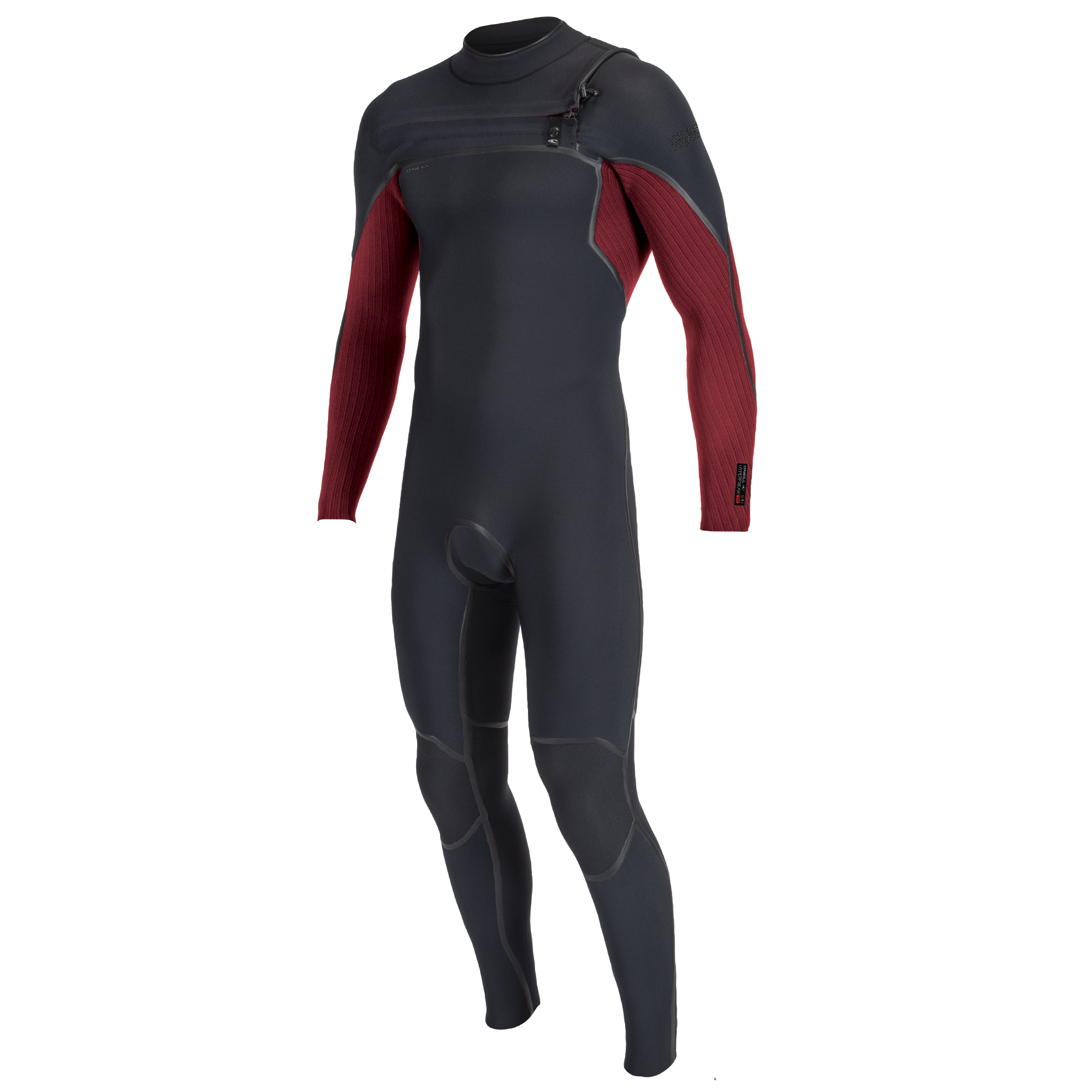 O'Neill Men Hyperfreak Fire 4/3  Front Zip Black / Red