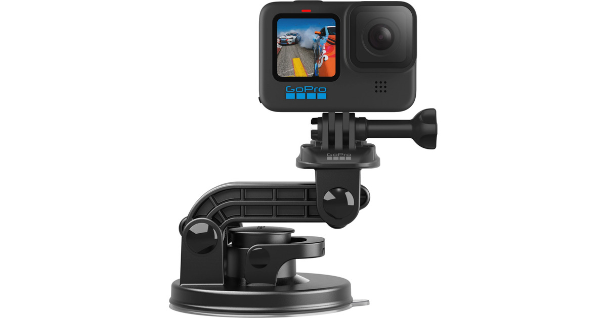 GoProSuction Cup Mount bevestiging  (Zwart)