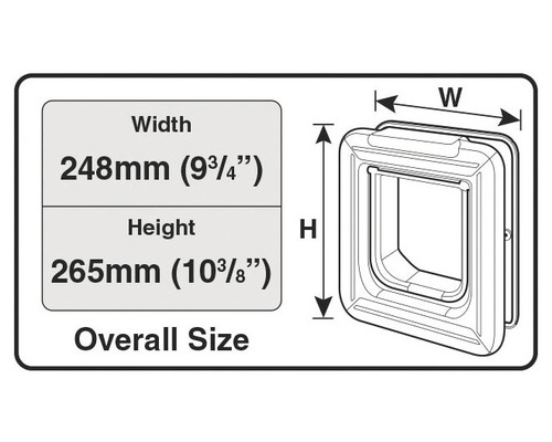 Cat Mate ELITE kattenluik, microchip- en timergestuurd kattenluik, ca. 25 cm x 26 cm, wit