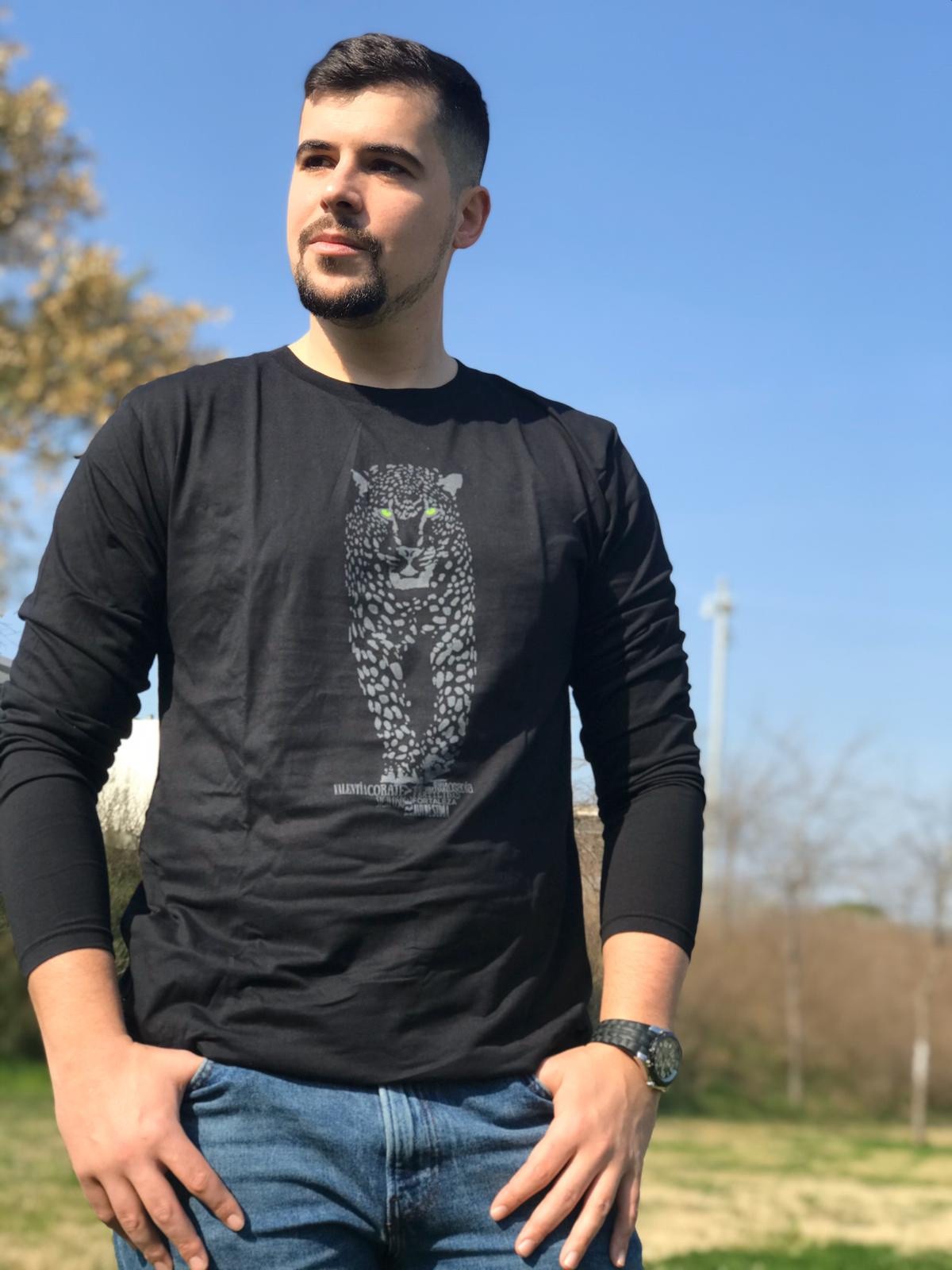 Camiseta unissex Jaguar, preta