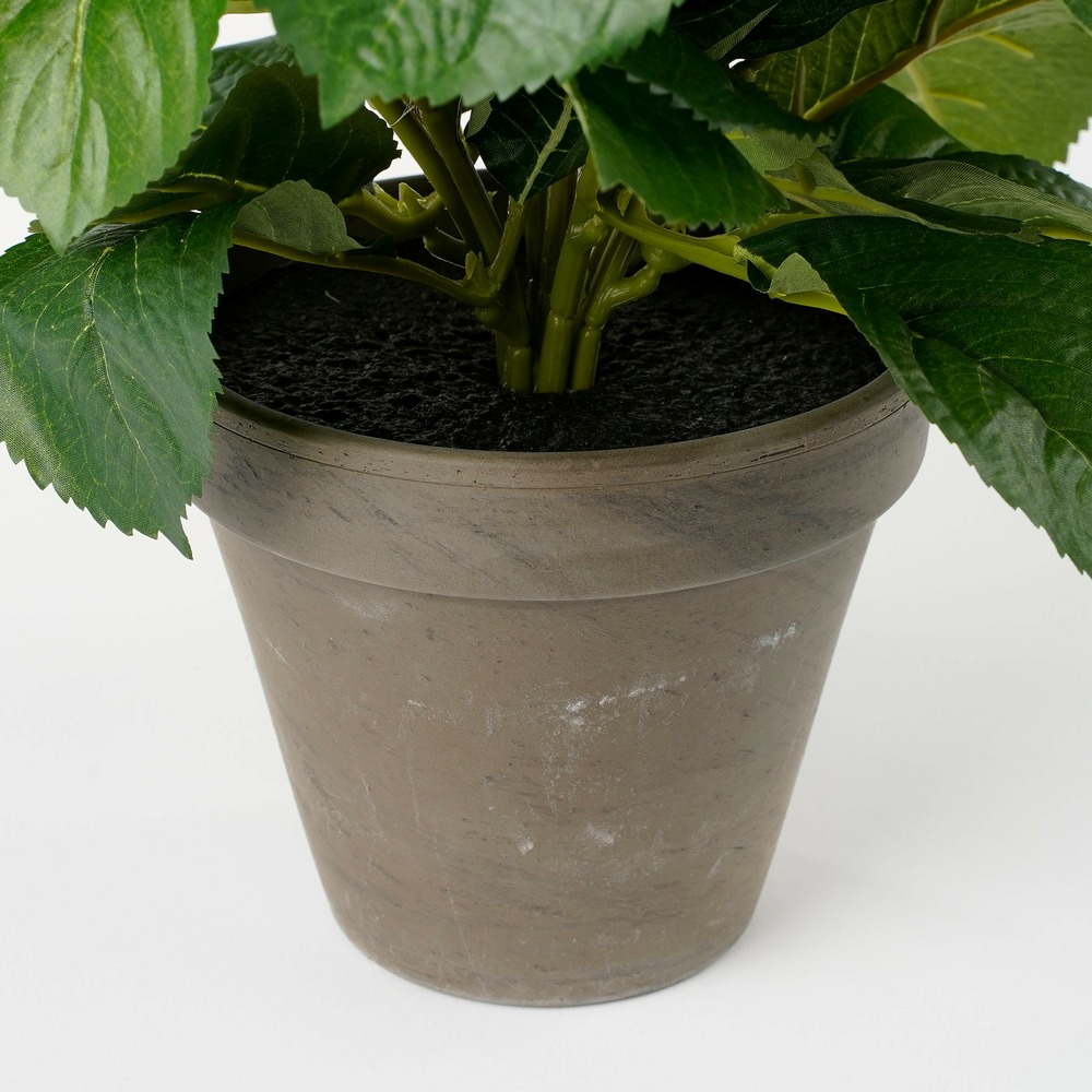 Hortensia artificielle lilas en pot h45