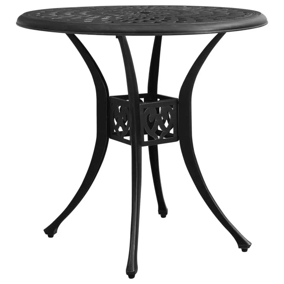 vidaXL - Bistroset - Zwart - Aluminium